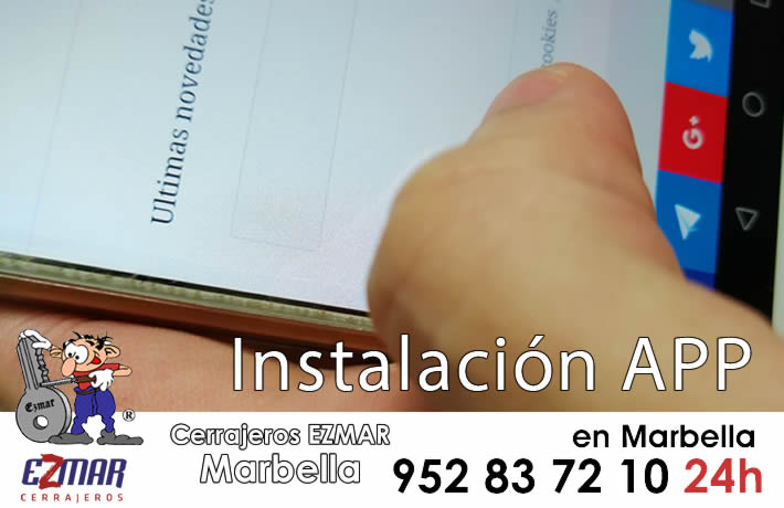 instalacion app iphone android cerrajeros ezmar