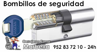 Cambio de cerraduras, escudos y bombillos de seguridad en Marbella