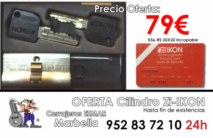 oferta cilindro Zi IKON marbella ezmar cerrajeros