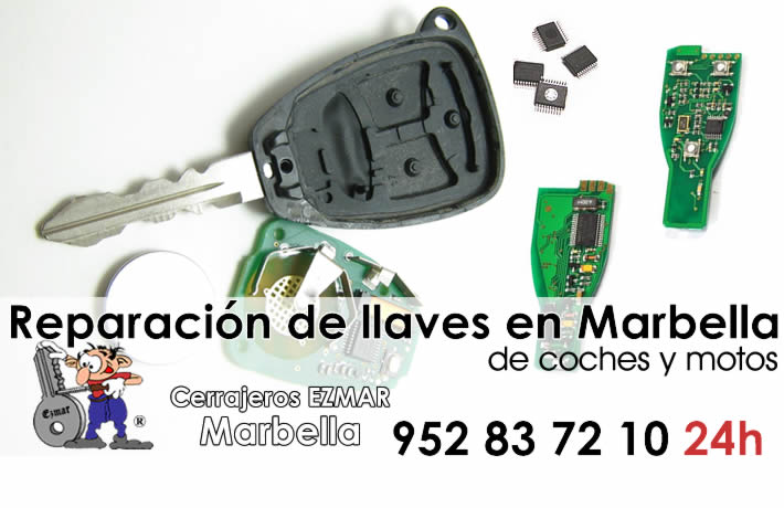 Reparación de llaves, carcasas y mandos de llaves de coche en Marbella